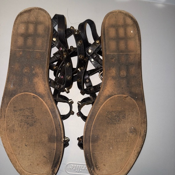 Steve Madden Black Studded Sandals - Picture 2 of 2